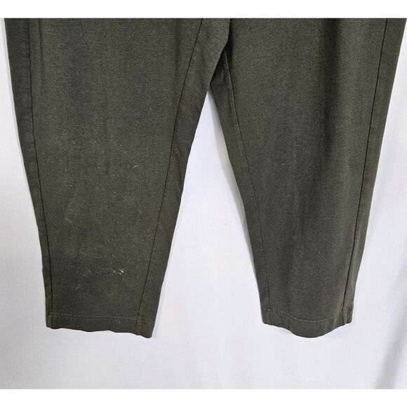 Pure Jill Slim Leg Cropped Olive Green Cotton Modal Blend Pull On Pants Medium - Picture 3 of 8